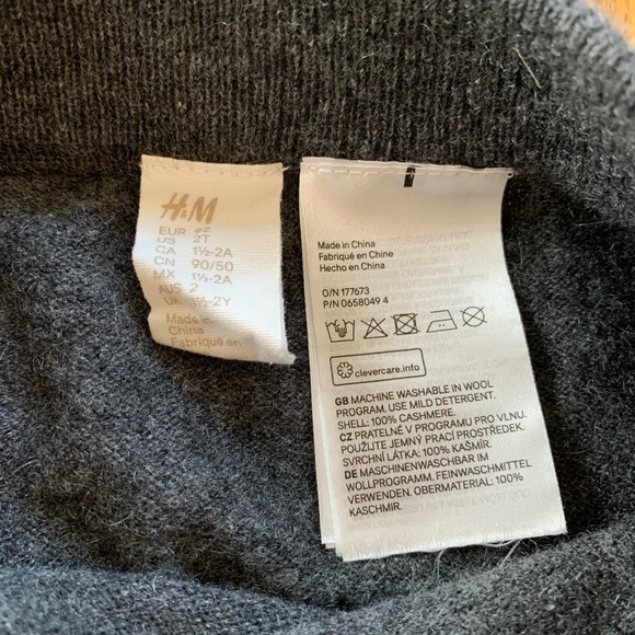 H&M premium cashmere dark grey sweater and pants size 2T - Picture 3 of 11
